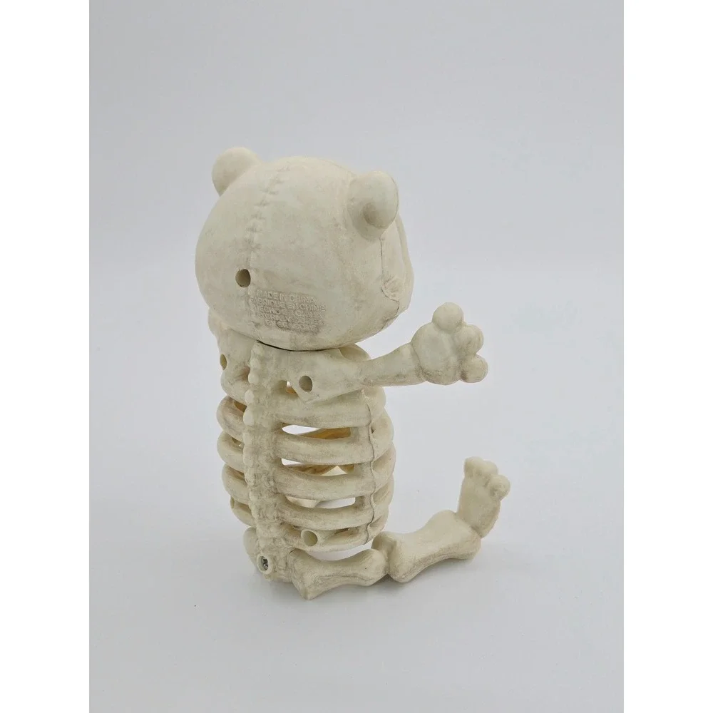 Crazy Bonez Skeleton Teddy Bear Figure Halloween Decor Poseable Bone 5 Inch
